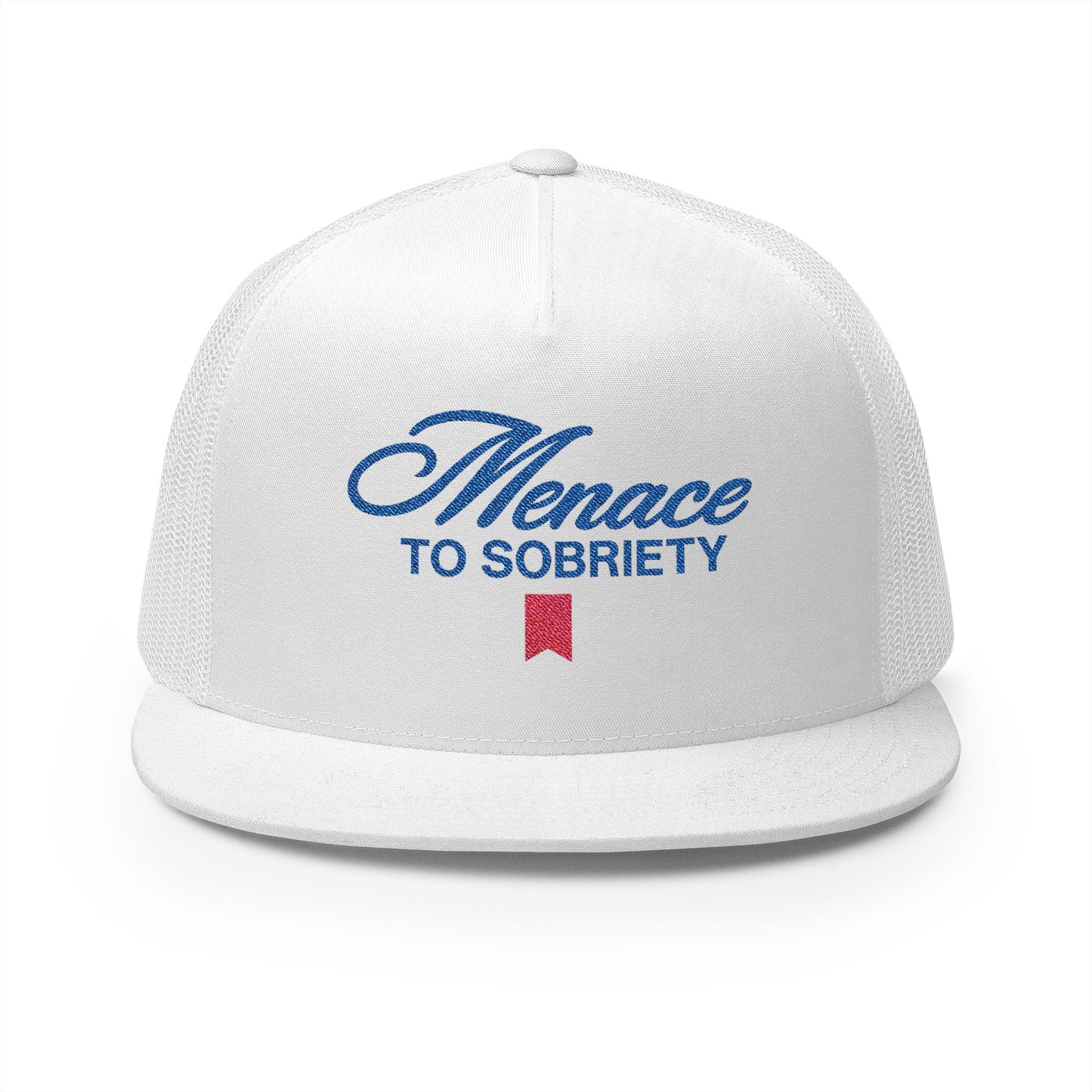Menace To Sobriety 5 Panel Trucker Cap (Embroidery)