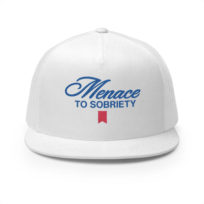 Menace To Sobriety 5 Panel Trucker Cap (Embroidery)