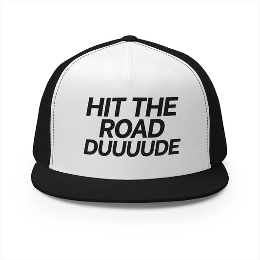 Hit The Road Dude 5 Panel Trucker Cap (Embroidery)