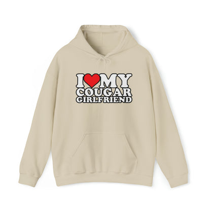 I Heart My Cougar Girlfriend Unisex Heavy Blend™ Hooded Sweatshirt