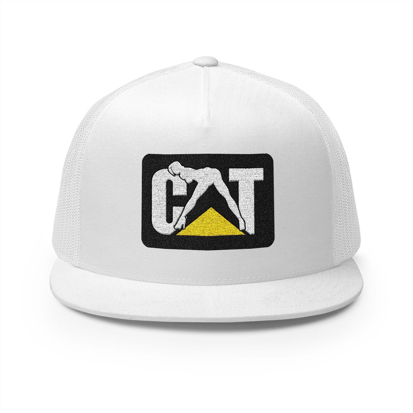 Cat Girl Embroidered 5 Panel Trucker Cap