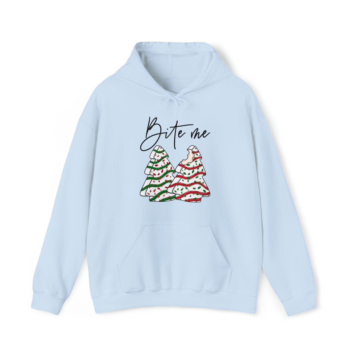 Bite Me Christmas Tree Cake Unisex Heavy Blend™ Hooded Sweatshirt