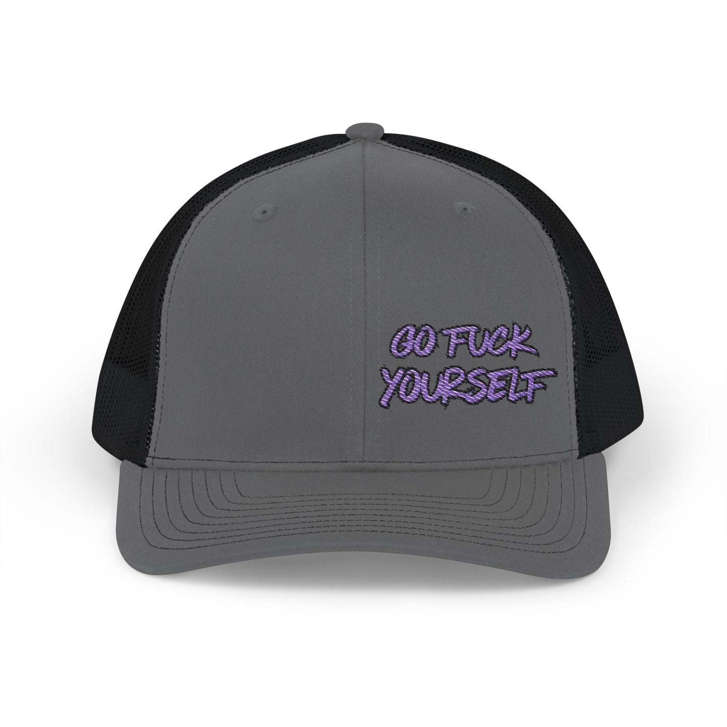 Go F Yourself (PURPLE) Richardson 112 Snapback Trucker Cap