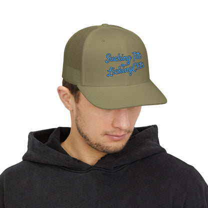 Sucking Ts and Licking Cs (Blue Thread) Richardson 112 Snapback Trucker Cap
