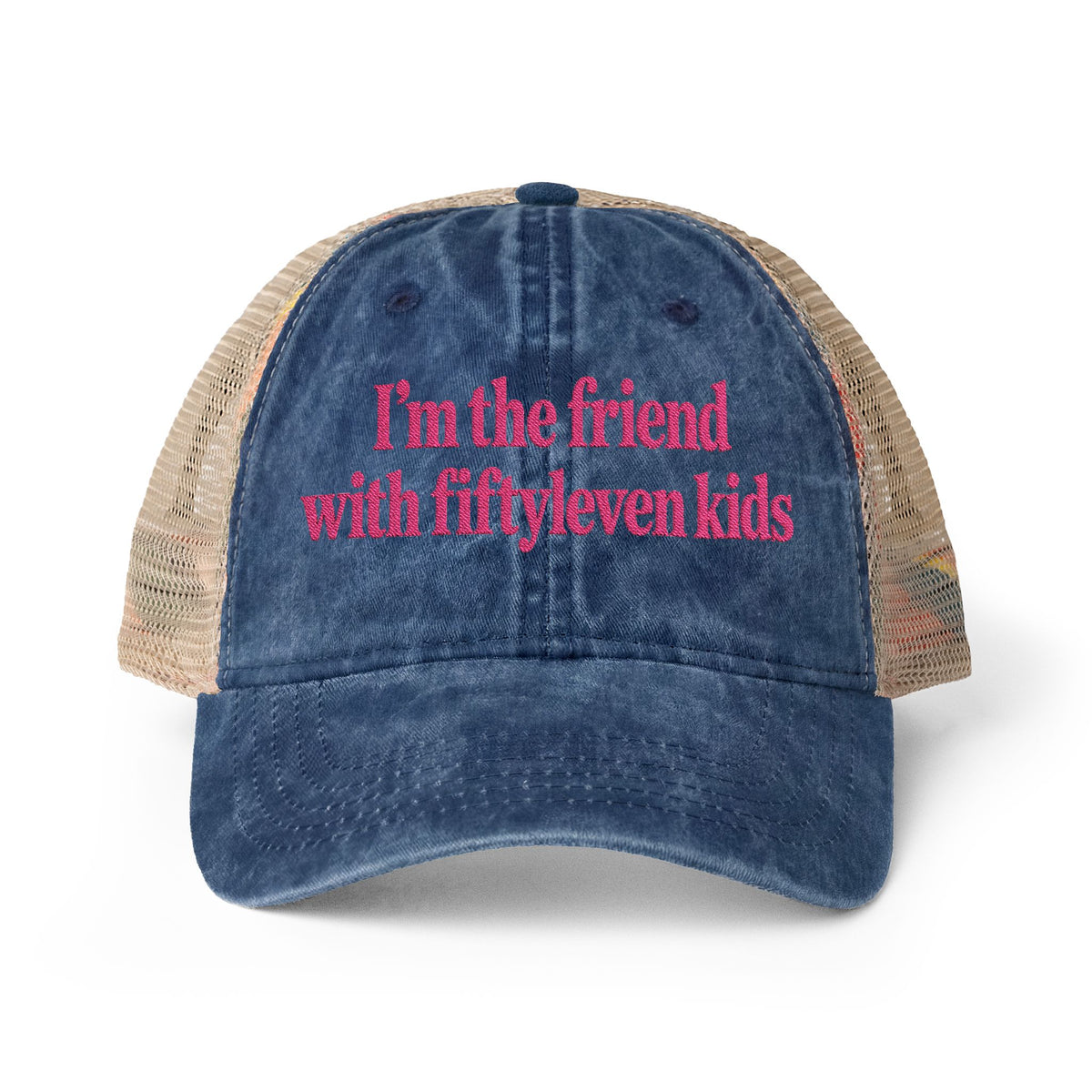 Fiftyleven Kids Women's Washed Mesh-Back Cap (Embroidery)