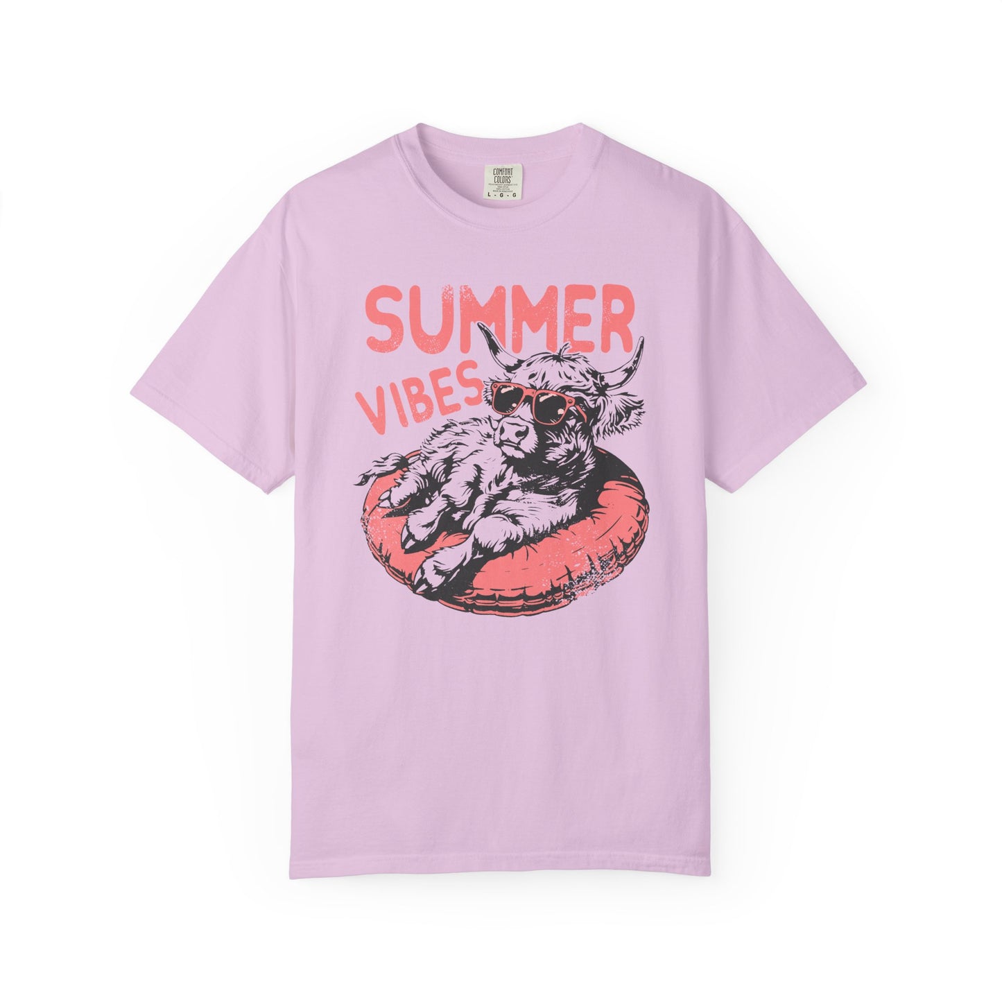 Summer Vibes Highland Cow Comfort Colors T-shirt
