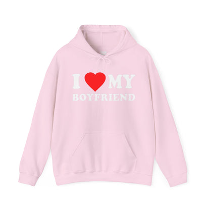 I Heart My Boyfriend Unisex Heavy Blend™ Hooded Sweatshirt