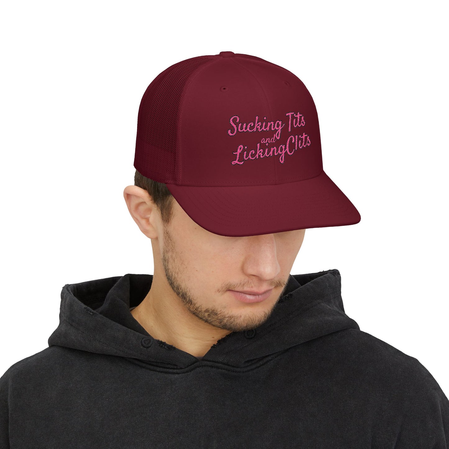 Sucking Ts and Licking Cs (Pink Thread) Richardson 112 Snapback Trucker Cap