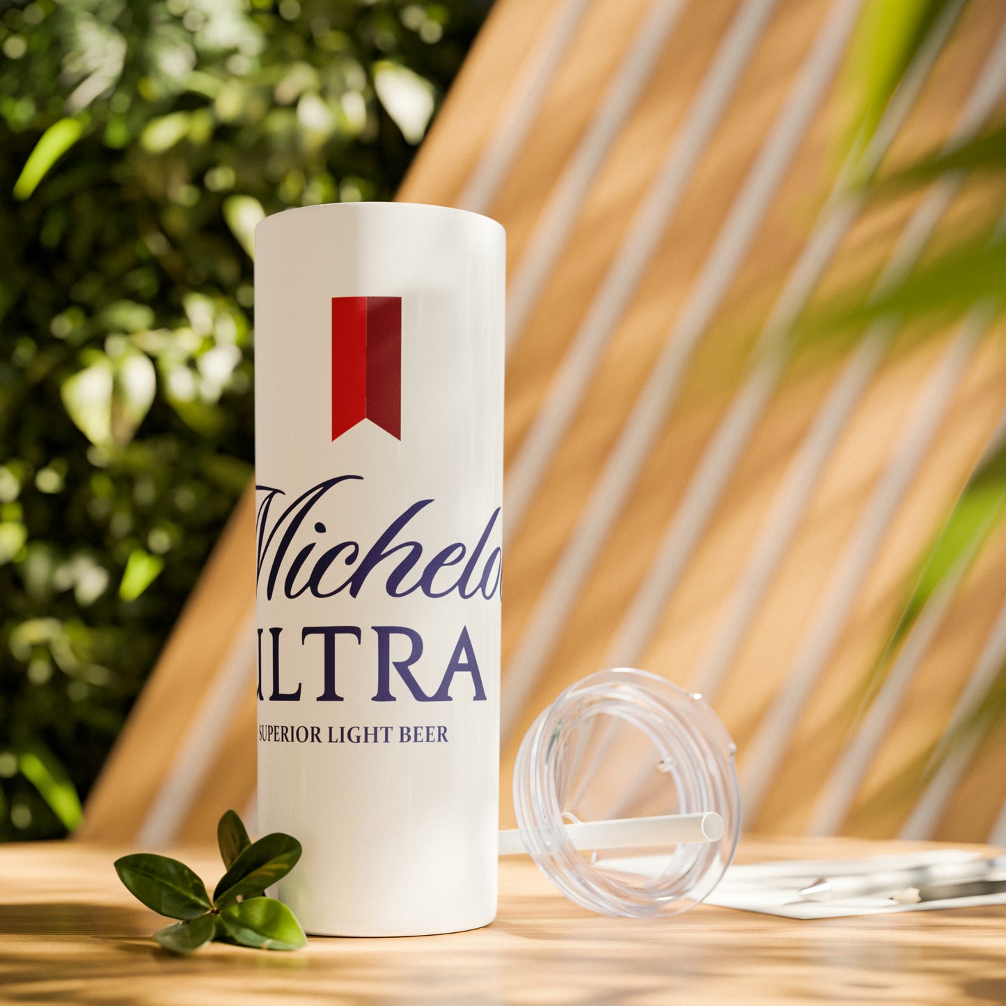 Michelob Ultra Beer Skinny Tumbler with Straw, 20oz