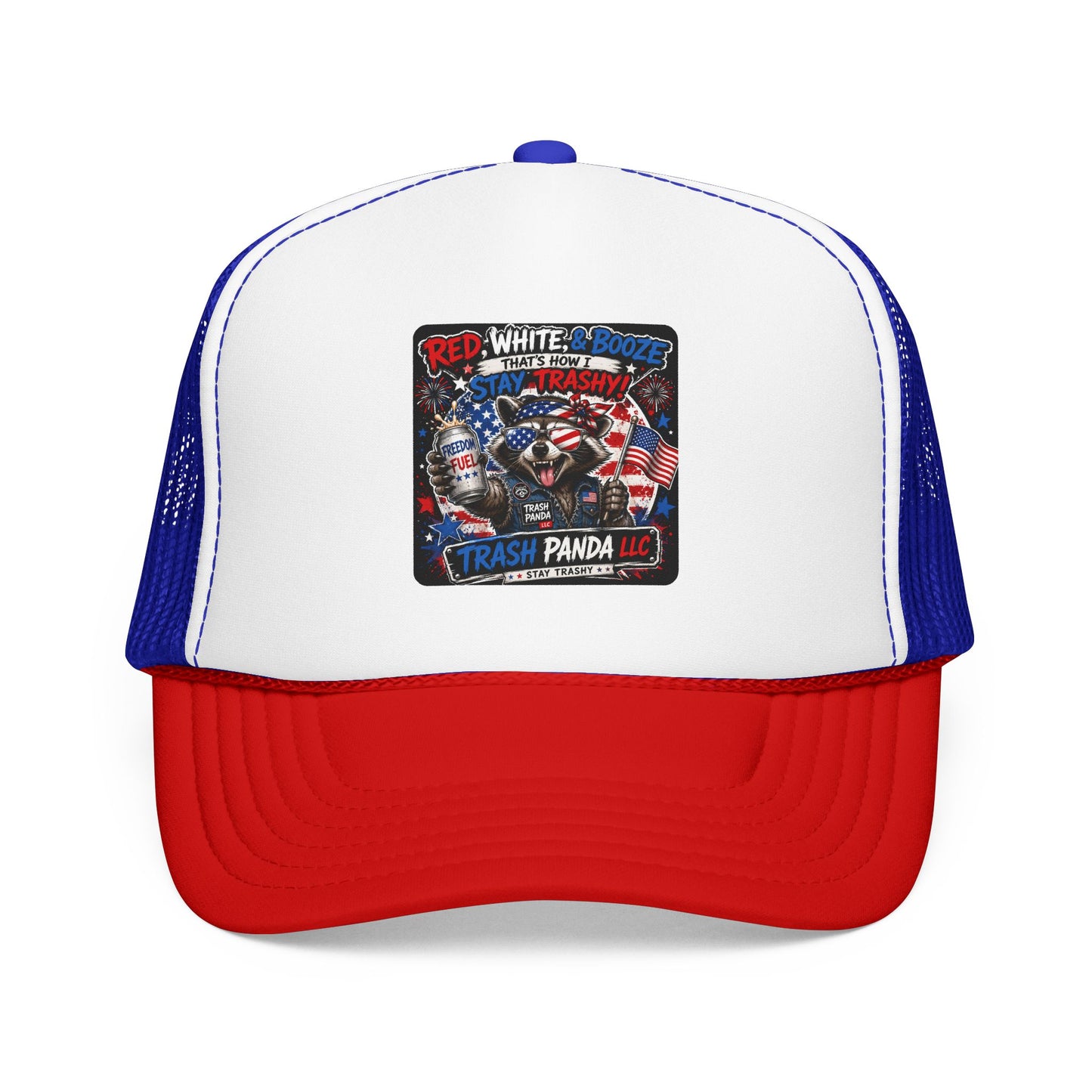 Red White & Booze Foam Trucker Hat (Printed)