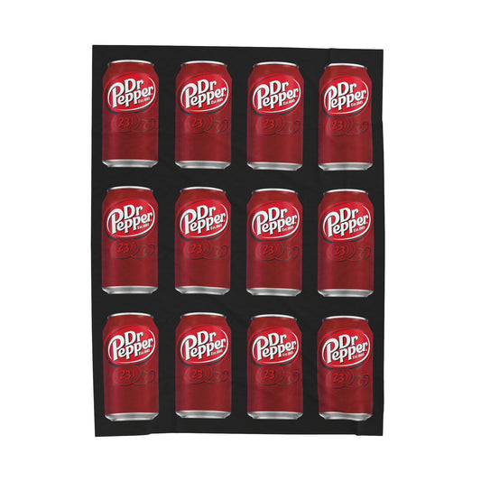 Dr Pepper Velveteen Plush Blanket