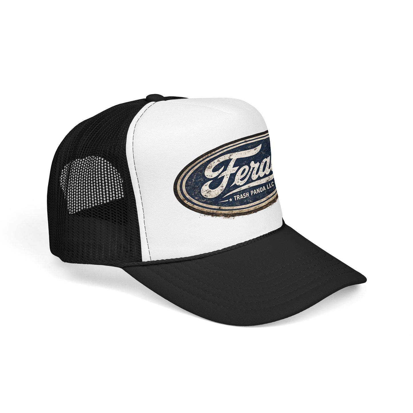 Feral Blue Oval Foam Trucker Hat (Printed)