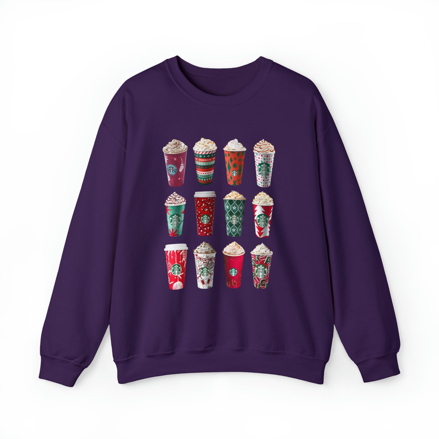 Christmas Starbucks Coffee Sweatshirt Unisex Heavy Blend™ Crewneck Sweatshirt