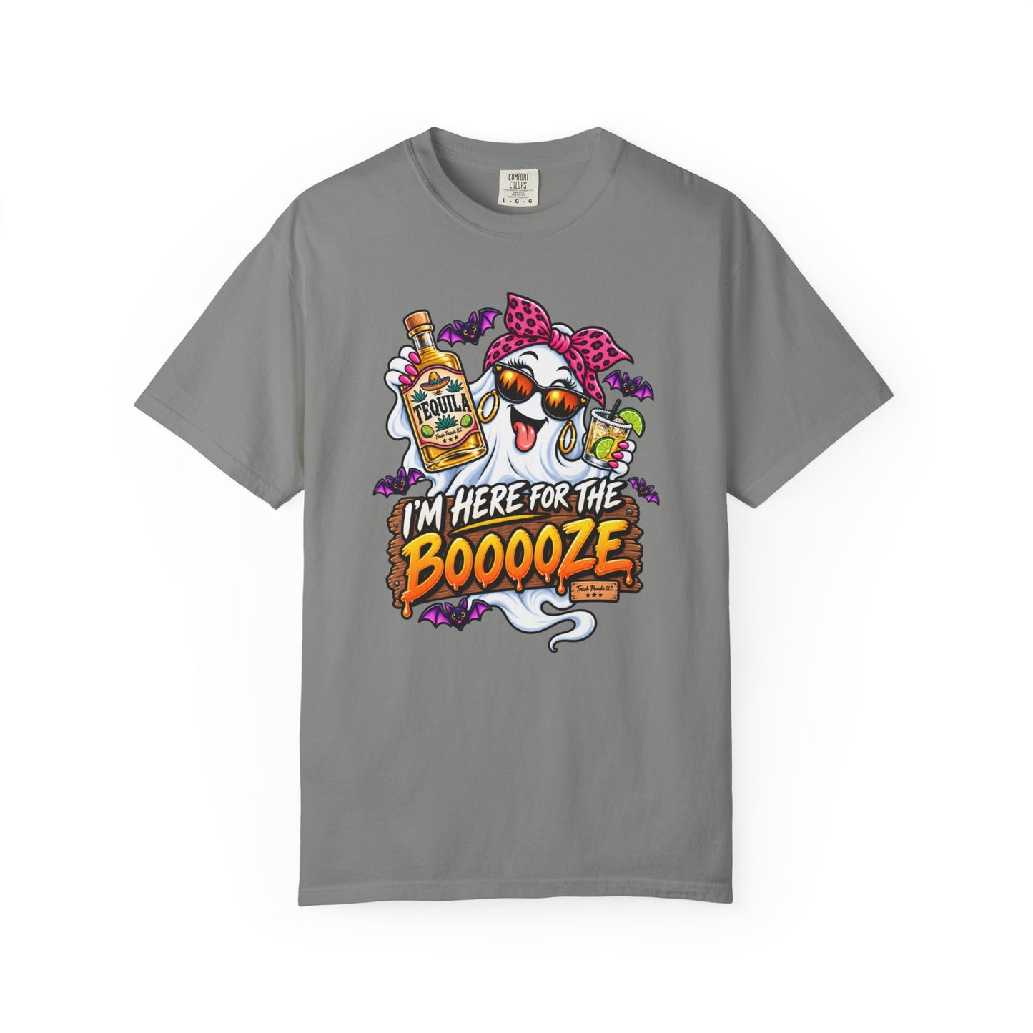 Here For The Booooze Tequila (Ladies) Comfort Colors T-shirt