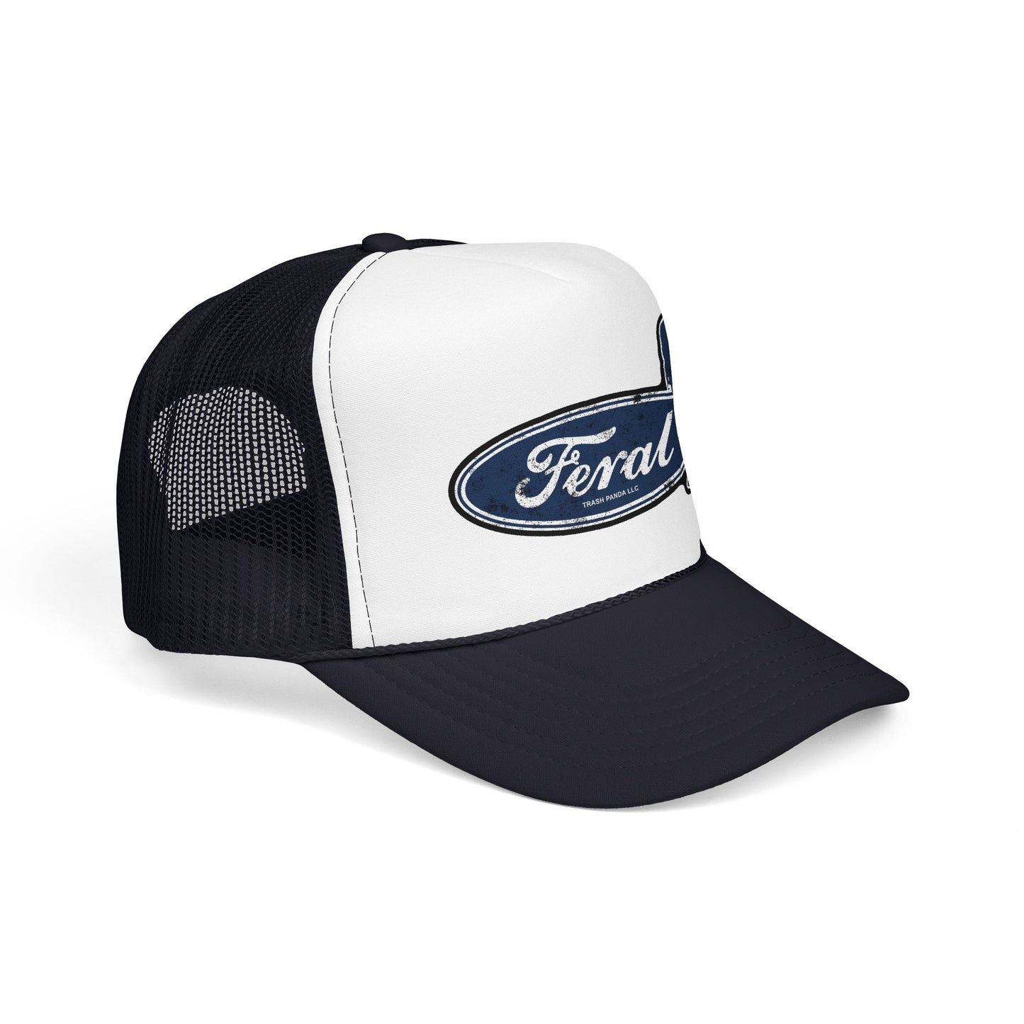 Feral Blue Oval Foam Trucker Hat (Printed)