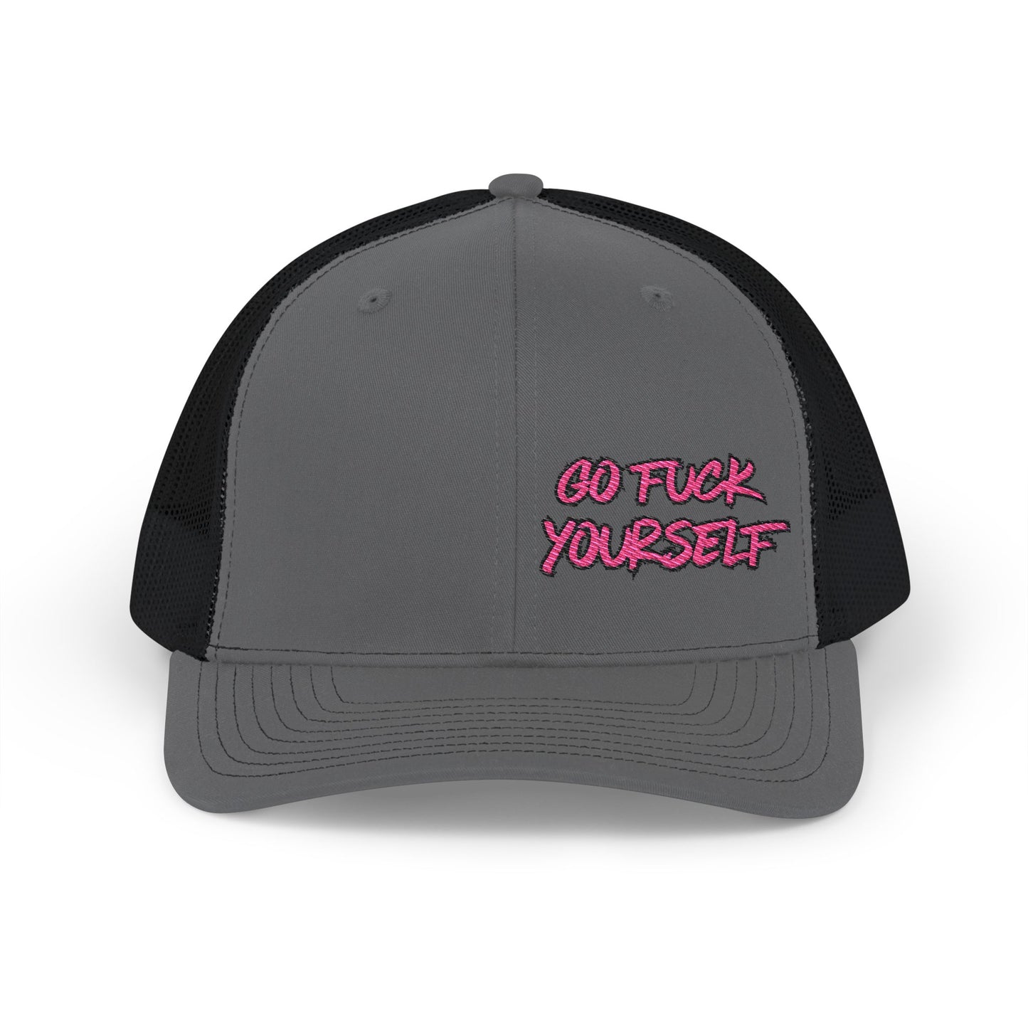 Go F Yourself (PINK) Richardson 112 Snapback Trucker Cap