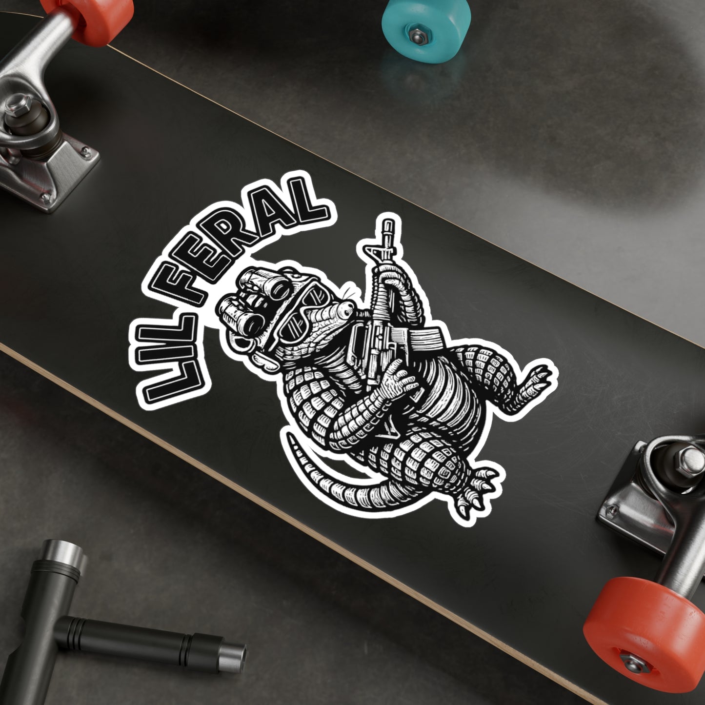 Lil Feral Armadillo Vinyl Decal