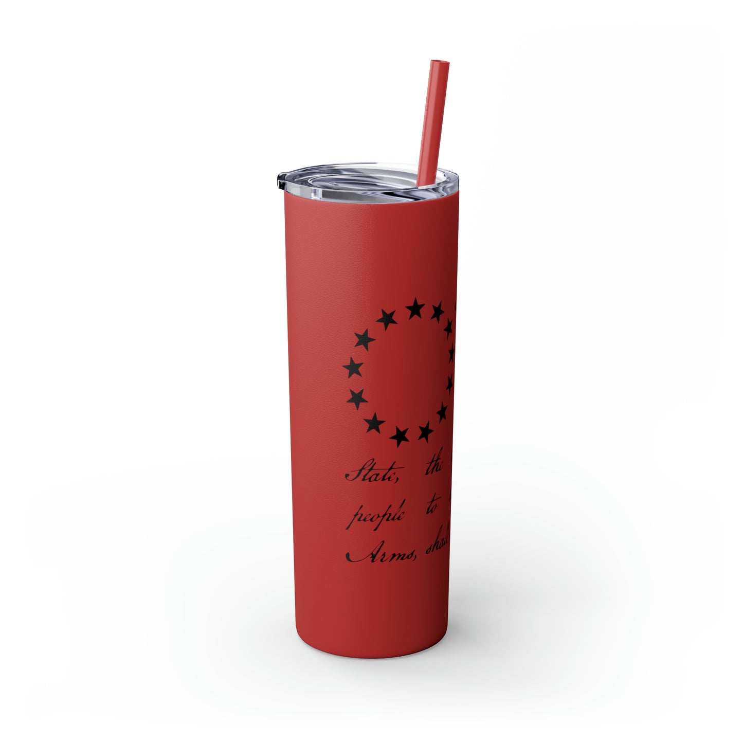 2A Betsy Flag Skinny Tumbler with Straw, 20oz