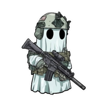 Cartoon Ghost - Tactical Gear Vinyl Decals