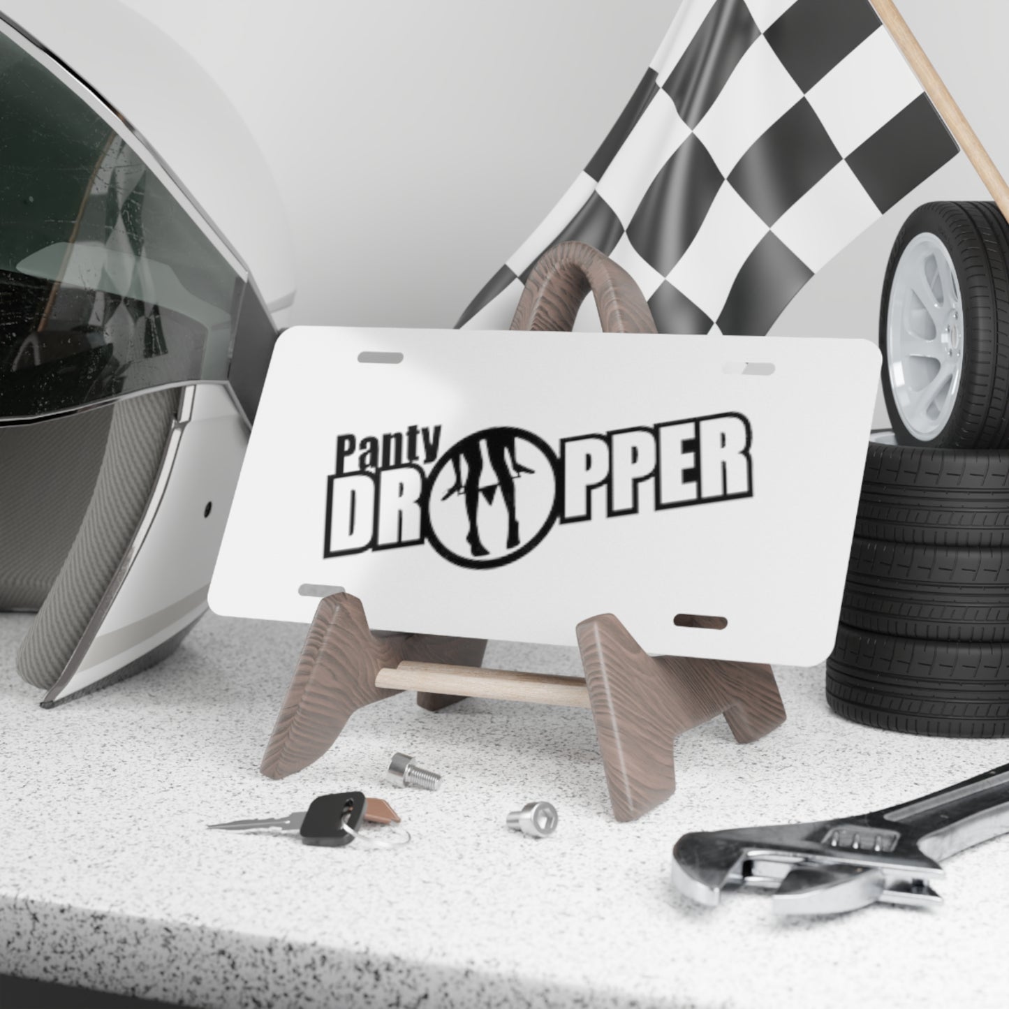 Panty Dropper White Vanity Plate