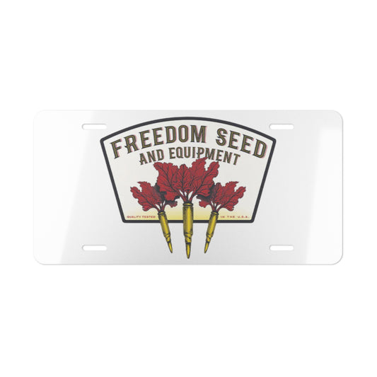 Freedom Seed & Equipment White Vanity Plate