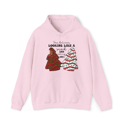 Looking Like A Snack Christmas Tree Cake Unisex Heavy Blend™ Hooded Sweatshirt