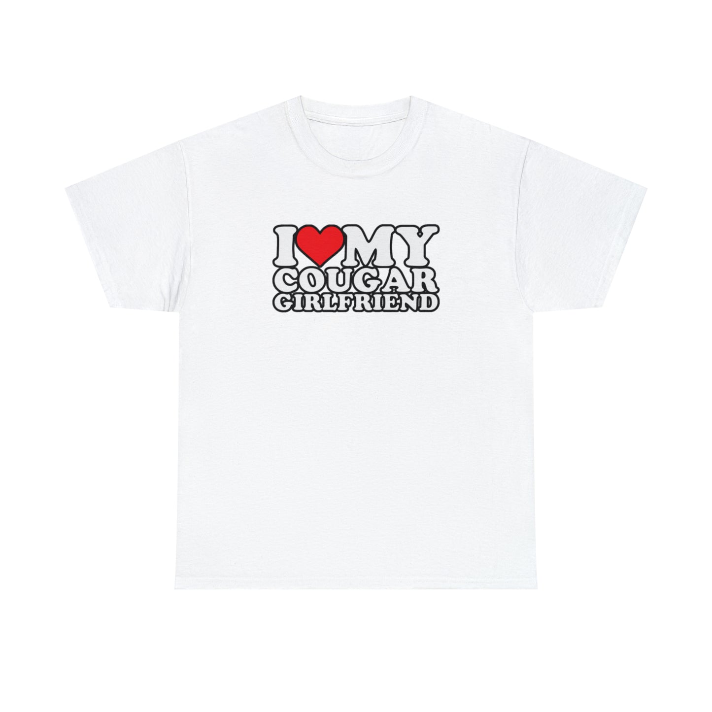 I Heart My Cougar Girlfriend Unisex Heavy Cotton Tee