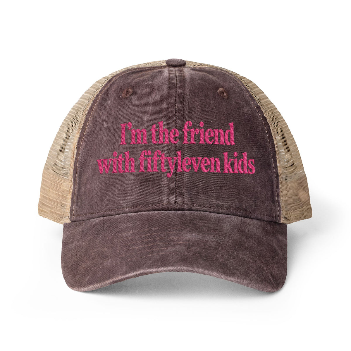 Fiftyleven Kids Women's Washed Mesh-Back Cap (Embroidery)