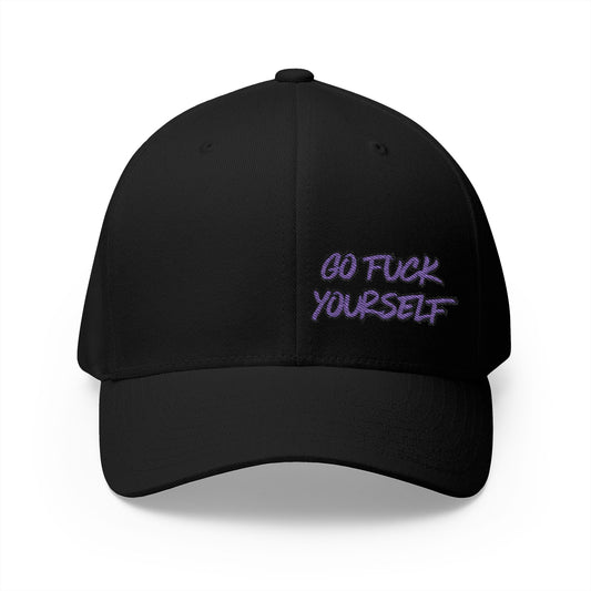 Go F Yourself (PURPLE) Embroidered FlexFit Hat