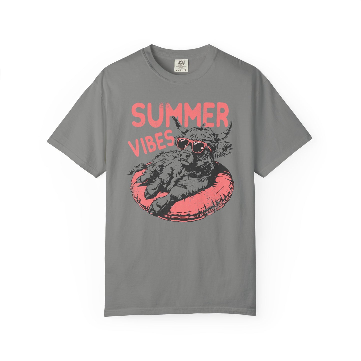 Summer Vibes Highland Cow Comfort Colors T-shirt