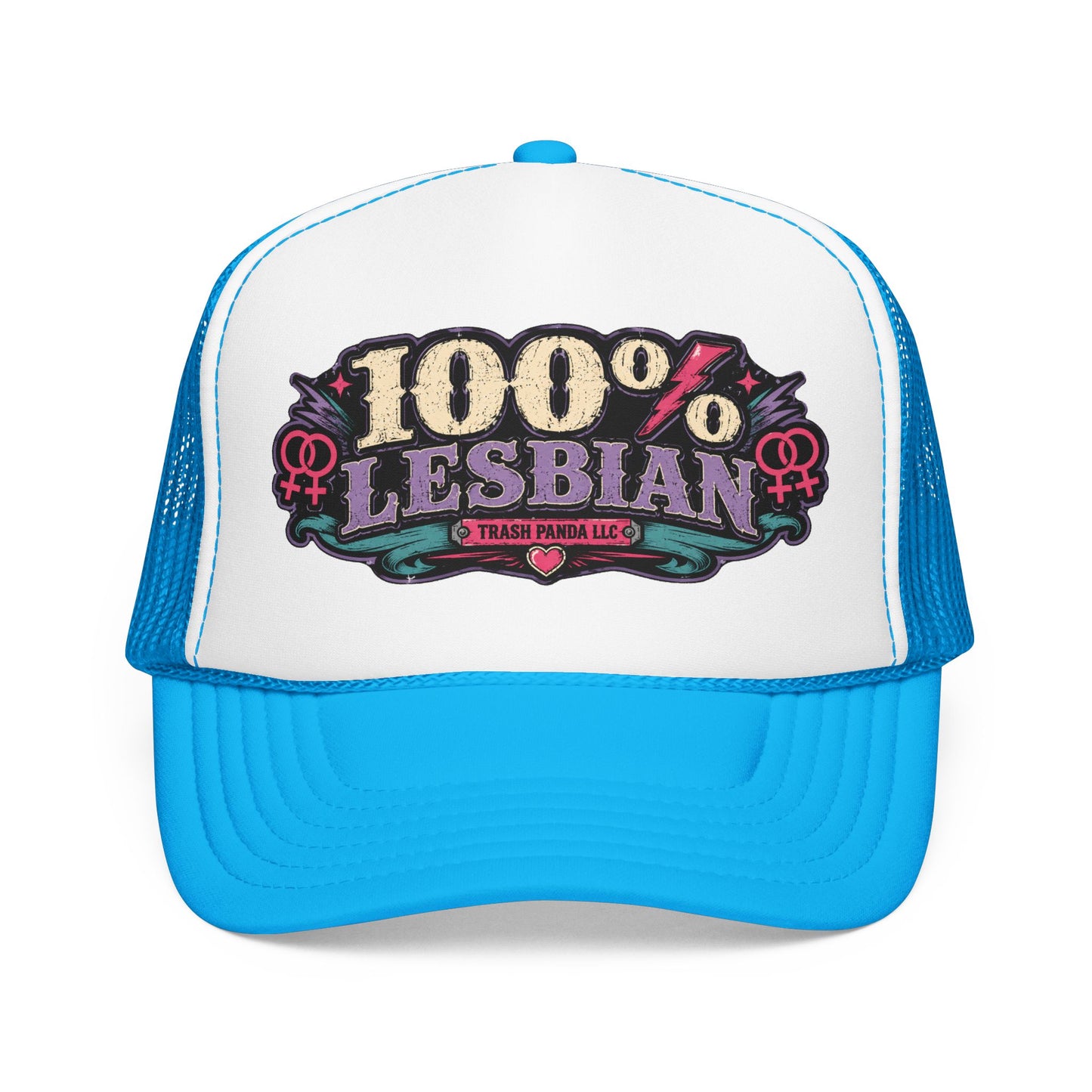 100% Lesbian Foam Trucker Hat (Printed)