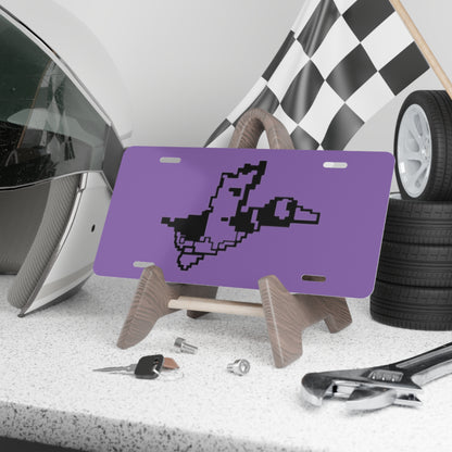 8-bit Duck Hunter Purple Vanity Plate