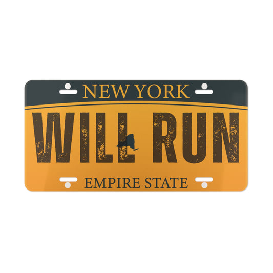 Will Run NY Vanity Plate