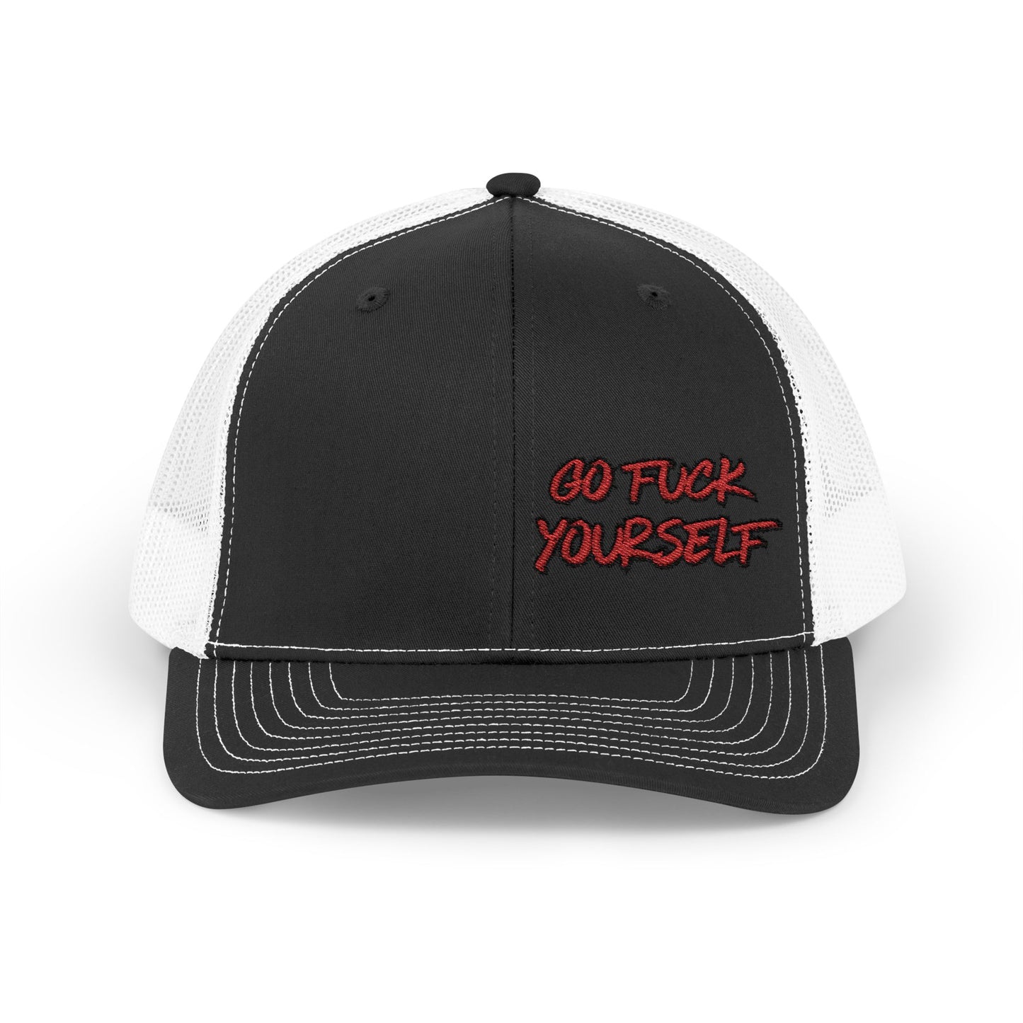 Go F Yourself (RED) Richardson 112 Snapback Trucker Cap