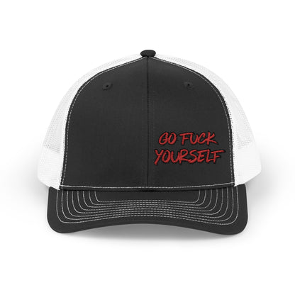 Go F Yourself (RED) Richardson 112 Snapback Trucker Cap