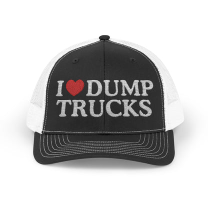 I Heart Dump Trucks Richardson 112 Snapback Trucker Cap