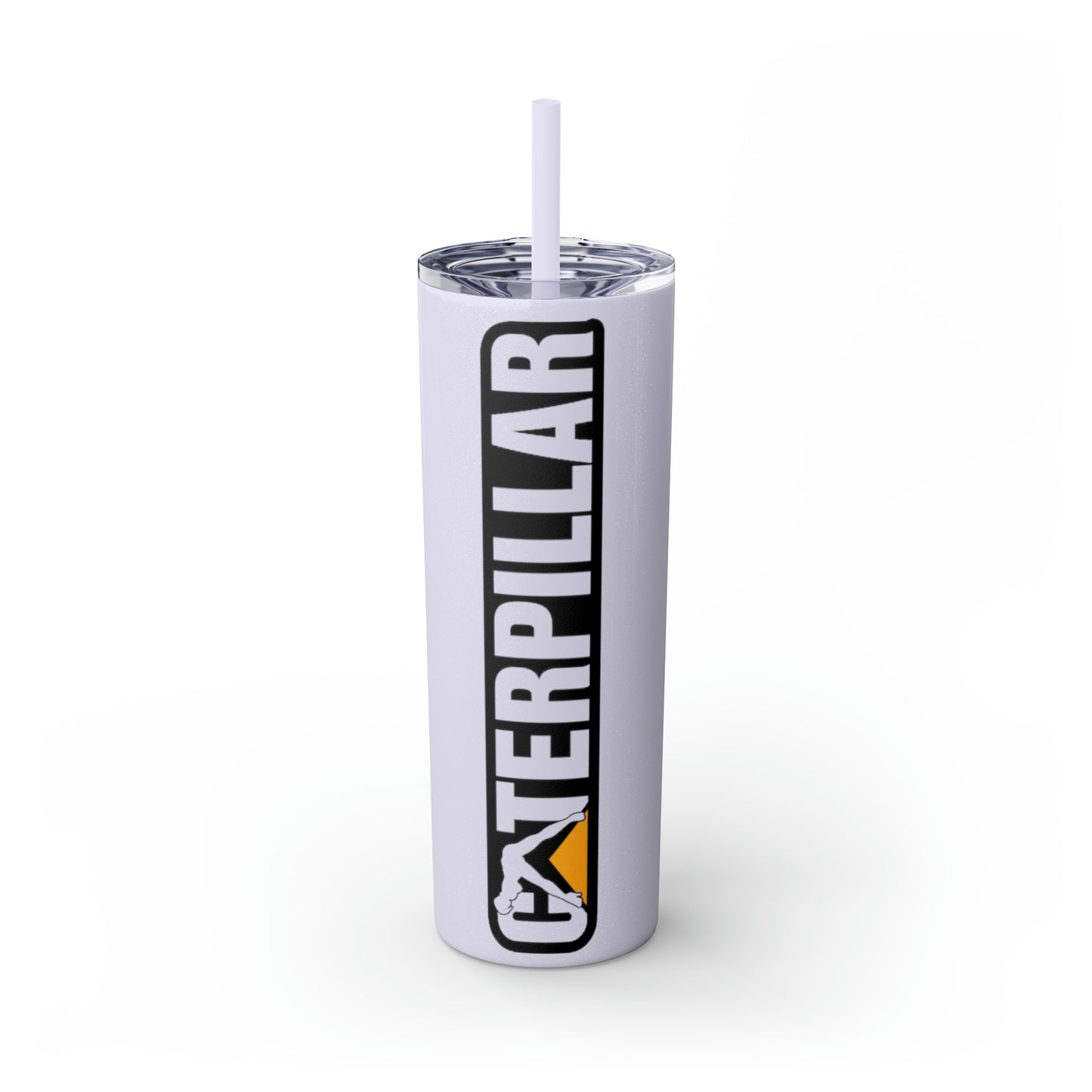 Caterpillar Girl Skinny Tumbler with Straw, 20oz