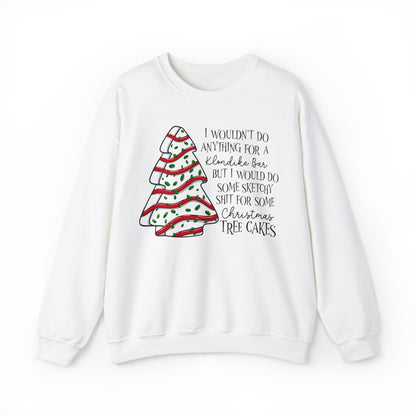 Sketchy Sh*t Christmas Tree Cake Sweatshirt Unisex Heavy Blend™ Crewneck Sweatshirt