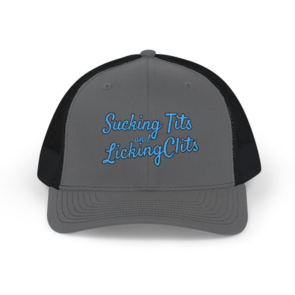 Sucking Ts and Licking Cs (Blue Thread) Richardson 112 Snapback Trucker Cap