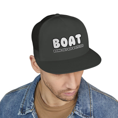 BOAT 5 Panel Trucker Cap (Embroidery)