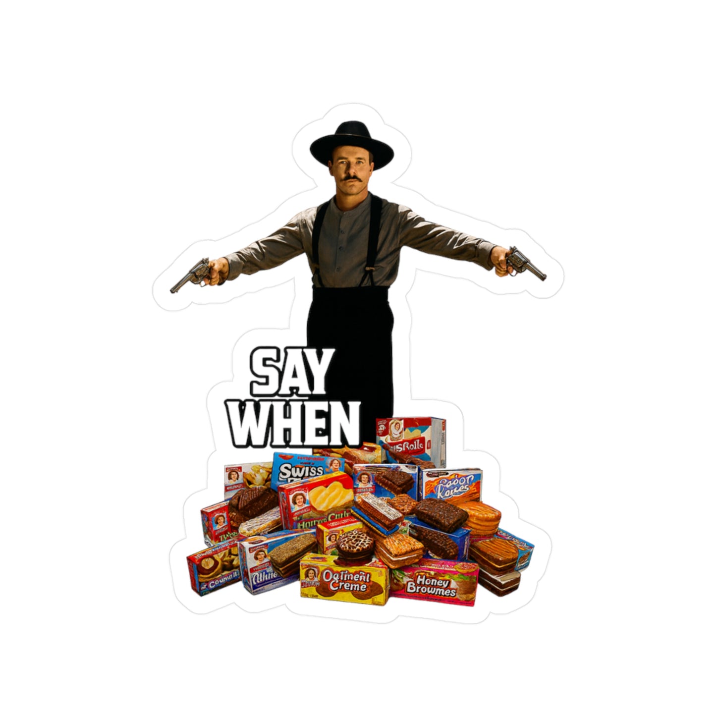 Say When Doc Holiday Little Debbie Vinyl Decal