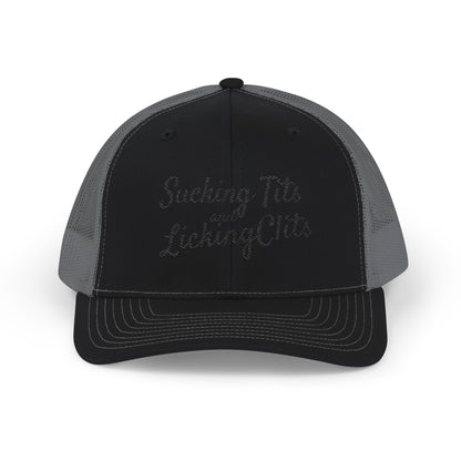 Sucking Ts and Licking Cs (Black Thread) Richardson 112 Snapback Trucker Cap