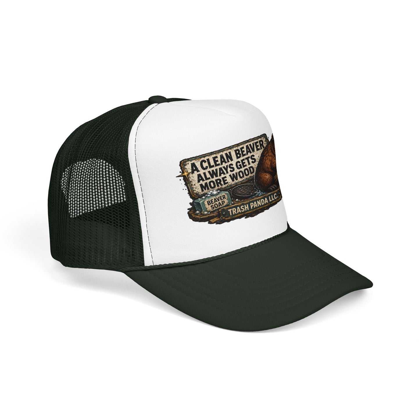 Clean Beaver Foam Trucker Hat (Printed)