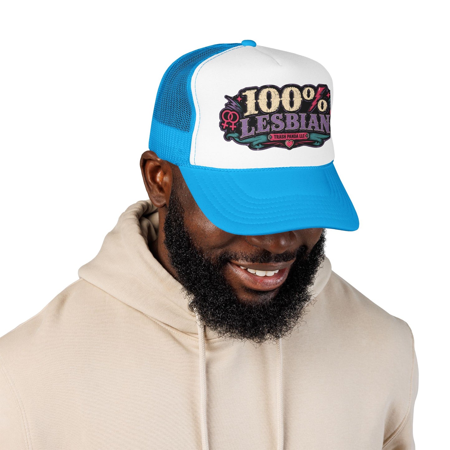 100% Lesbian Foam Trucker Hat (Printed)