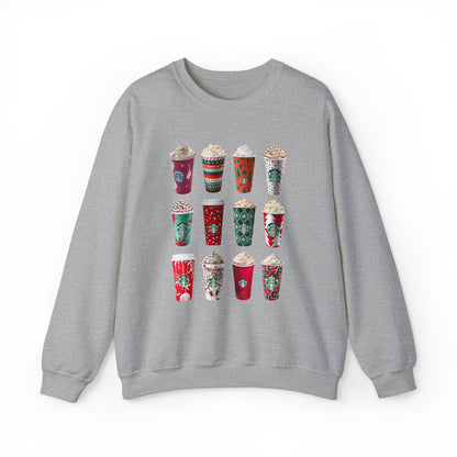 Christmas Starbucks Coffee Sweatshirt Unisex Heavy Blend™ Crewneck Sweatshirt