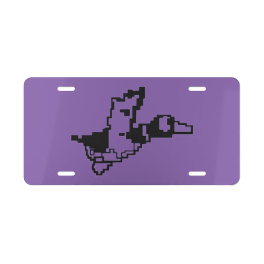 8-bit Duck Hunter Purple Vanity Plate