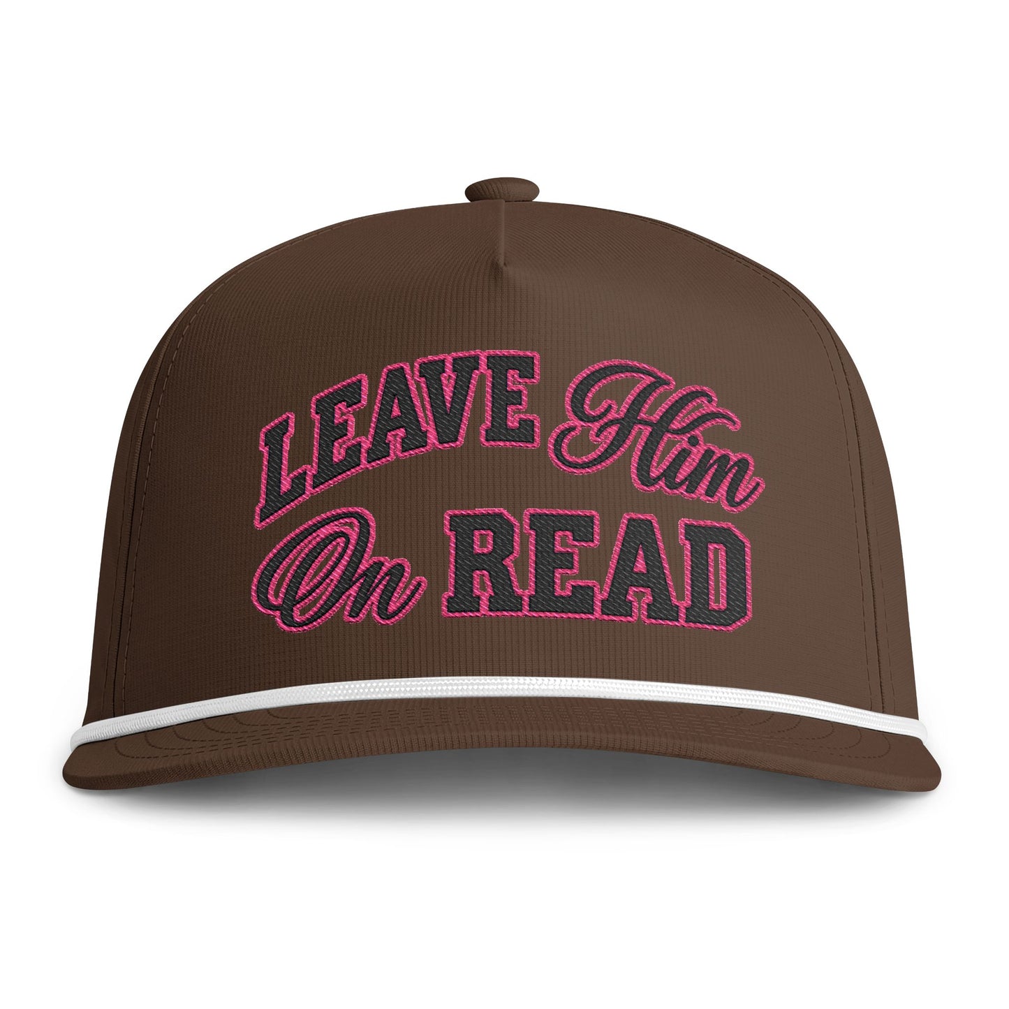 Leave Him On Read Sunwashed Rope Cap (Embroidery)