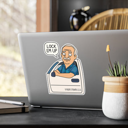 Lock Em Up Bob Brger Vinyl Decals