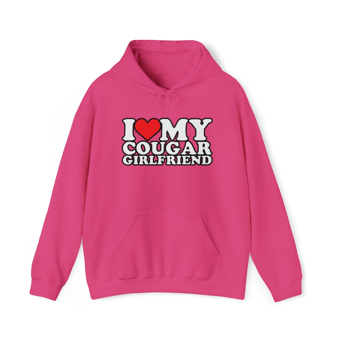 I Heart My Cougar Girlfriend Unisex Heavy Blend™ Hooded Sweatshirt