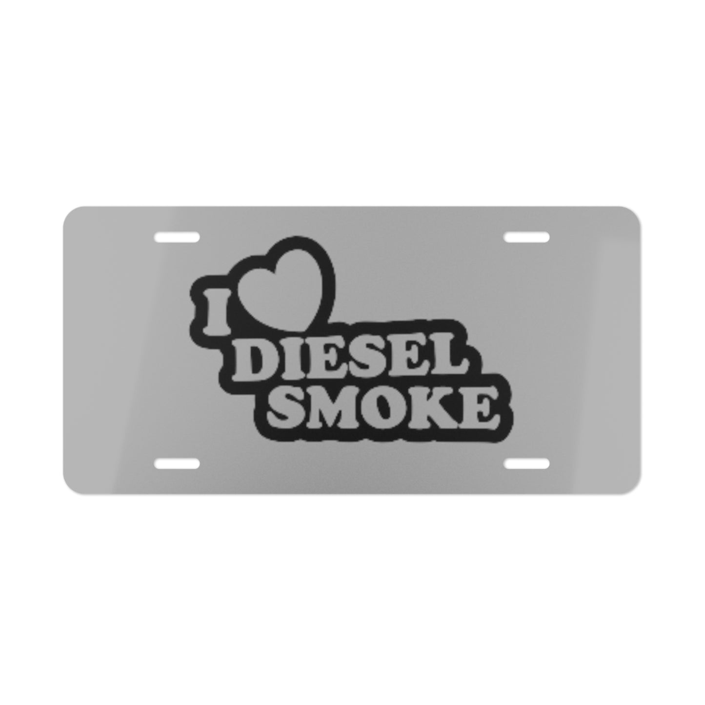 I Heart Diesel Smoke Grey Vanity Plate